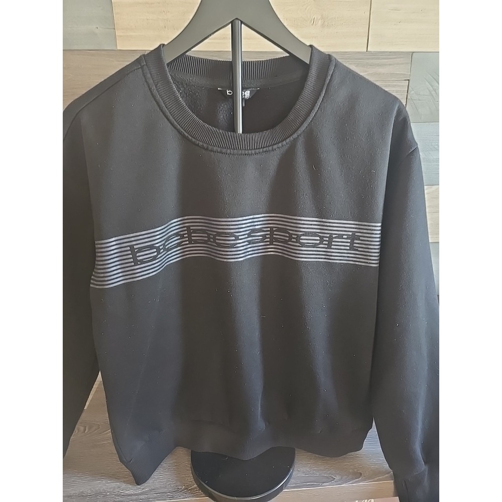 bebe‎ Sport Womans Pullover Black Large